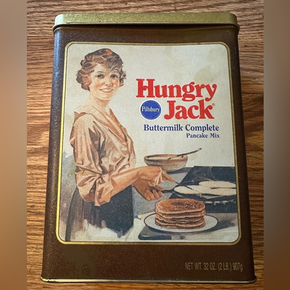 Vintage Pillsbury Hungry Jack Pancake Mix Tin